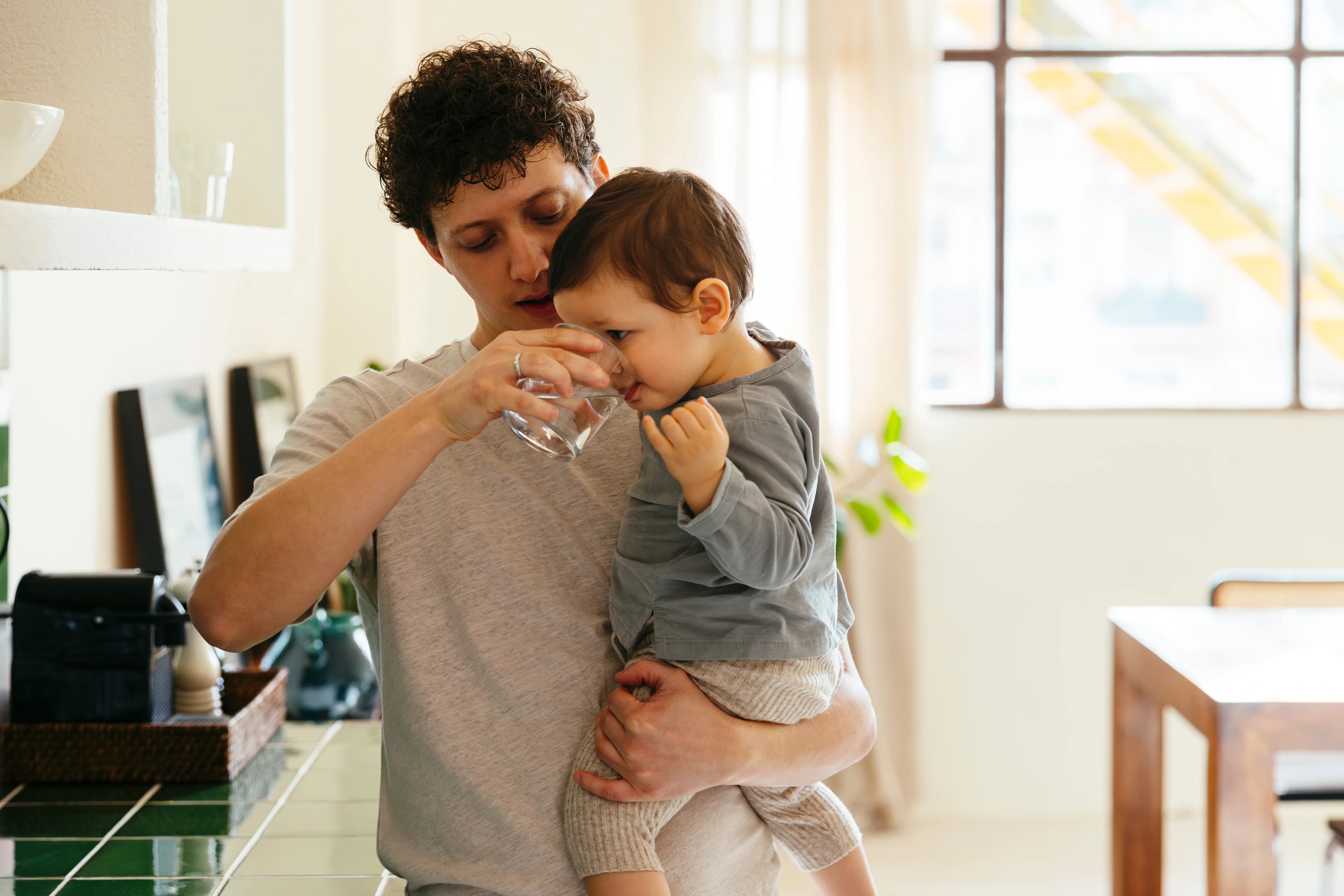 Man and child together 