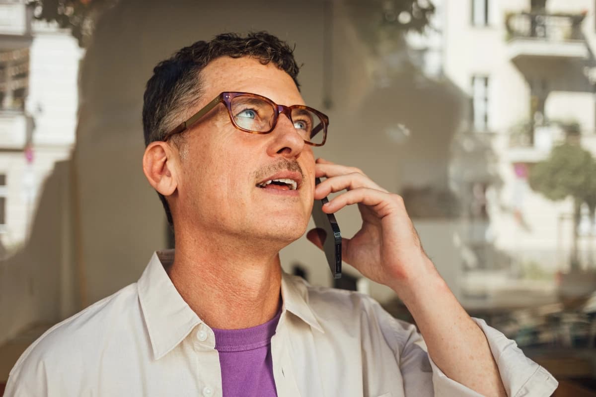 Man on phone