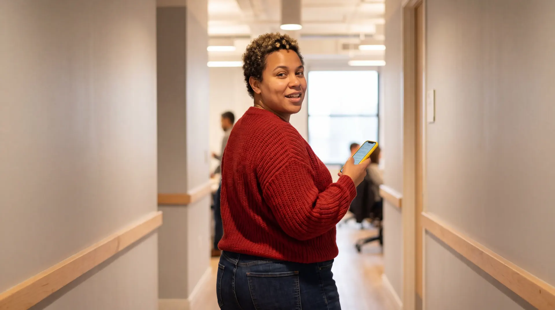 woman in corridor
