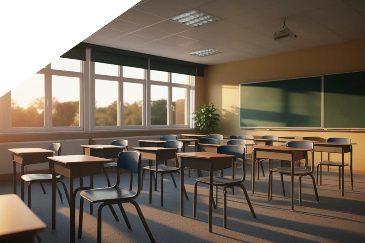 empty desks in school